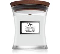 Woodwick Lavender & Cedar candela profumata con stoppino in legno 85 g