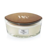 WoodWick Candela profumata Ellispe con stoppino crepitante | Linen | Durata della fragranza: fino a 50 ore