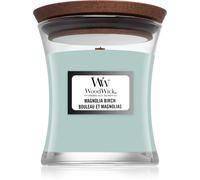 Woodwick Magnolia Birch candela profumata con stoppino in legno 85 g