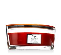 WoodWick Pressed Blooms & Patchouli Candela profumata 453,6 g tipo Cinnamon Chai