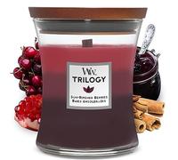 WoodWick Trilogy candela profumata a clessidra media con Pluswick InnovationFrutti di bosco maturati al sole