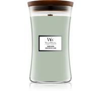 Woodwick Warm Wool candela profumata con stoppino in legno 610 g