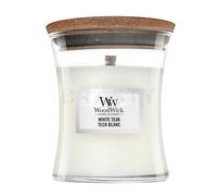 Woodwick White Teak vaso 85 g - Candela profumata