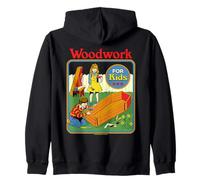 Woodwork Coffin Sarcastic Retro Vintage Funny Adult Humor Felpa con Cappuccio