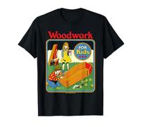 Woodwork Coffin Sarcastic Retro Vintage Funny Adult Humor Maglietta