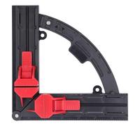 Woodworking Adjustable Corner Clamp 30° - 90° | Right Angle Frame Clamp for Picture Frames/Home Decoration | Double Scale Ruler & TPR Gripping Pad | Fast Locking Button