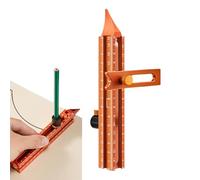 Woodworking Angle Ruler, 4-Sided Precision Guide, Magnetic Measuring Tool, Durable Metal Layout Square For Accurate Cuts, Carpenter Miter Gauge For Tile Flooring Wood Construction