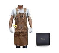 Woodworking Apron for Men, Gifts for Woodworker, with 9 Tool Pockets, Durable Waxed Canvas Work ApronValentines Day Gifts for Him