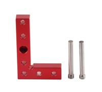 Woodworking Center Finder Tool | 90 Degree Accuracy Positioning Square for Drill Straight Holes | Aluminum Alloy Marking Tool/Drill Guide Jig | 4 Steel Sleeves, 2 Dowel Pins