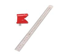 Woodworking Layout Tool, 45/90 Degree Angle Ruler, 300mm Metal Measuring Ruler with Limit Block & Nut Adjustment - Essential Tool for Woodworking, DIY Projects, and Hobbyists