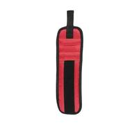 Woodworking Professional Magnetic Wristband Tool Belt with 10 Strong Magnets, Adjustable Holder for Screws Nails Drill, Portable Electrician & Repair Tool Organizer (Red)