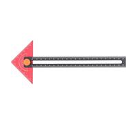 Woodworking Ruler, Aluminum Alloy Scribing Ruler with Imperial Metric Scale, 180 Degree Multi Functional Marking Tool for Carpenters and Woodworkers