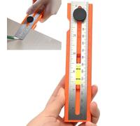 Woodworking Ruler - Measuring Gauge Tool, Rotatable Head Precision Ruler, Non Slip Grip Accessory, Durevole Construction Layout Aid, Accurate Positioning Instrument, Multi-Angle Measurement Device |