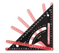 Woodworking Square, Woodworking Rafter Framing Square, Aluminum Alloy Adjustable Carpentry Triangle Ruler with Double-Scale for Framing Layout, Construction, Professional Work, and Home, 196x196mm