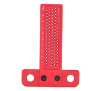 Woodworking T Square Ruler | 100mm Aluminum Alloy Hole Positioning Tool | High Accuracy Scribing Ruler for Carpentry/DIY Projects/Architectural Drawing