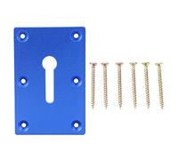 Woodworking Table Fixture Locking Pliers Mounted Plate | 6 Screw Holes for Firm Mounting | Aluminum Alloy 6061 Fixing Tool for Woodworking/DIY Projects/Repair (blue)