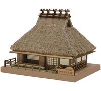 Woody Joe Mini Architecture n.5 casa con tetto di paglia modello in legno ass...