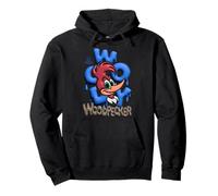 Woody Woodpecker Blue Graffiti Pop Style Felpa con Cappuccio