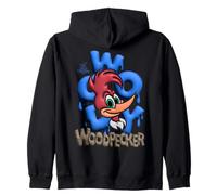 Woody Woodpecker Blue Graffiti Pop Style Felpa con Cappuccio