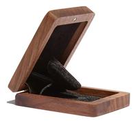 WoodYu - Scatola per anelli di fidanzamento in legno, per la tua proposta di matrimonio, con meccanismo di supporto ad anello, la rotazione giusta per il momento perfetto "Vuoi sposarmi" (legno di