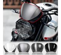 WOOGA Parabrezza Parabrezza Per Triu&m&ph Trident 660 Trident-660 Accessories 2021-2025 Aria Deflettori del Vento Moto Schermo Anteriore Scudo (Nero)
