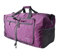 Woogwin Borsone da viaggio, grande, pieghevole, impermeabile, per la notte, per spiaggia, piscina, sport, palestra, 60 l, viola, Big Size