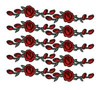 Woohome 10 Pz Rosa Toppe Termoadesive, Rose Applique Toppe Fiore Appliques Patch per Giacche Zaini Jeans Vestiti Borsa Decorative