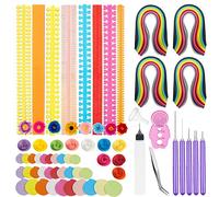 Woohome 1040 Strisce 3MM Carta Quilling Pape Kit, 110 Strisce Fiori di Carta Paper Quilling, Quilling Carta Fiore Craft Kit Quilling Strisce di Carta per Creazioni Artigianali, Scrapbooking