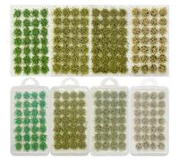 Woohome 112 Pz Ciuffo di Erba Statica Erba Statica Ciuffo, Albero Modello Erba Sacchetto Lichene Verde, Ciuffo D'erba Statico per La Ferrovia Del Paesaggio Del Treno