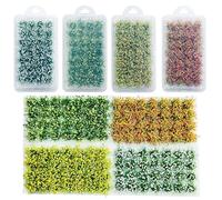 Woohome 112 Pz Ciuffo di Erba Statica Erba Statica Ciuffo, Multicolore di Albero Modello Erba Sacchetto Lichene per La Ferrovia Del Paesaggio Del Treno