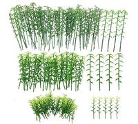 Woohome 120 Pz Bambù Modello Alberi, 3 Taglia Plastica Alberi per Modellismo di Bambù Albero Ferroviari Scenario Albero di Architettura per Fai Da Te Paesaggio