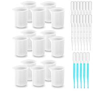 Woohome 15 Pz Misurini in Silicone per Resina 100 ml Misurini in Silicone in Resina Epossidica Misurini Graduati Silicone per Colata di Resina Epossidica, Artigianato Fai Da Te