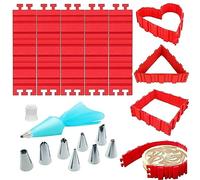 Woohome 15 pz Silicone Stampo Torta Stampo Di Magia Cottura e set per decorazione torte - Torta Di Progettazione in Qualsiasi Forma
