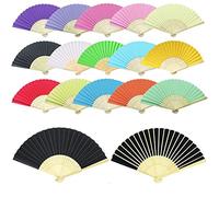 Woohome 15 Pz Ventilatore di Bambù Carta per DIY, Danza, Raffreddamento, Festa, Decorazione di Nozze (Multicolor) (Multicolore)