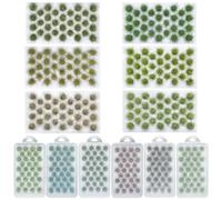 Woohome 192 Pz Ciuffo di Erba Statica Erba Statica Ciuffo, Albero Modello Erba Sacchetto Lichene Verde per La Ferrovia Del Paesaggio Del Treno