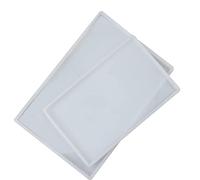 Woohome 2 Pz Stampi in Silicone per Resina Rettangolo Stampi per Resina Stampo per Sottobicchieri in Resina per Regali Fai Da Te, Decorazioni per La Casa