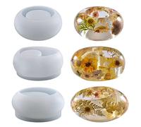 Woohome 3 Pz Stampi per Candele, Stampi in Resina per Portacandele, Porta di Candele Resina Epossidica per Portacandele, Portagioie, Decorazione da Tavola