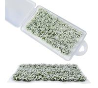 Woohome 32 Pz Ciuffo di Erba Statica Bianco Erba Statica Ciuffo, Albero Modello Erba Sacchetto Lichene Verde per La Ferrovia Del Paesaggio Del Treno