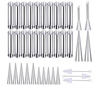 Woohome 37 Pz Cannoli Form Tubi Cannoli Stampi Stampo per Croissant Cannoli Tubi Cream Icing Piping Nozzle Tip per Croissantcon Crema Glassa Ugello Punta e Spazzola di Pulizia