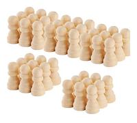 Woohome 40 Pz Bambole di Legno Non Finite, Scacchi in Legno Incompiuti, Bambole Legno Peg, Peg Doll Legno Bambola di Legno per Lavori Fai da Te Creazioni Artistiche e Painted