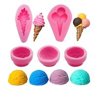 Woohome 5 Pz Fondente Stampi in Silicone, Stampi di Gelato in Silicone 3D Stampo per Realizzare Candele 3D Stampo Fondente per Torta Cioccolato Decorazione Fai Da Te Sapone per Candele