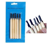 Woohome 5 Pz Kit di Strumenti per Intaglio del Legno, Scalpelli per Intaglio Professionali per Impugnature in Legno Duro Fai Da Te