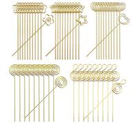Woohome 50 Pz Clip di Memo Metallo 5 Forma Oro Portafoto Supporto Clip Foto Memo Clip per Decorazioni per Torte per Feste Nuziali