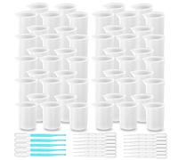 Woohome 50 Pz Misurini in Silicone in Resina, 100 ml Tazze in Silicone, Misurino di Miscelazione Antiaderenti per Colata di Resina Epossidica, Artigianato Fai Da Te