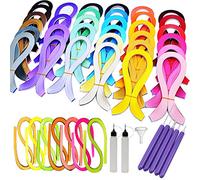 Woohome 52 Pz Set di Strisce di Carta per Quilling 5260 Pz in 45 Colori con Strumenti per Quilling, Set di Quilling Carta per Creazioni Artigianali