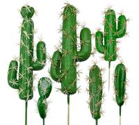 Woohome 6 Pz Piante Succulente Artificiali Cactus, Artificiali Piante Succulente, Cactus di Artificiali Piante Succulente Piante Artificiali per La Casa Giardino Decorazion, DIY Home Decor