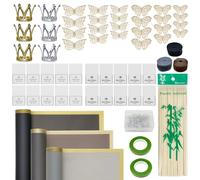 Woohome 60 Fogli Carta da Regalo Bouquet di Fiori, 58 cm Carta da Imballaggio Fiore Double Face con Spille a Diamante per Fiorista per Matrimonio Compleanno Decorazione (Nero Grigio Argento)