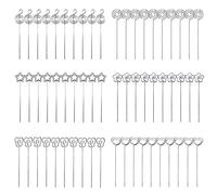 Woohome 60 Pz 6 Forma Filo Metallico Memo Clip per Uffici, Scuole, Supermercati e Matrimonio, Argento