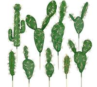 Woohome 9 Pz Succulente Piante Artificiali, Cactus di Artificiali Piante Grasse Finte Decorative Uncotted Faux Flower Succulente per Parete DIY Home Decor
