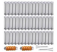 Woohome Cannoli Form Tubi, 40 Pz Stampo per Croissant Stampo per Corno Crema Forma con 2 Dimensione Bocchetta per Farcire per Croissantcon Crema Glassa Ugello Punta e Spazzola di Pulizia